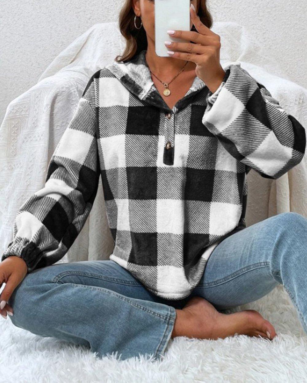 Stilla | Elegant Stribet Sweatshirt Med Lange Ærmer