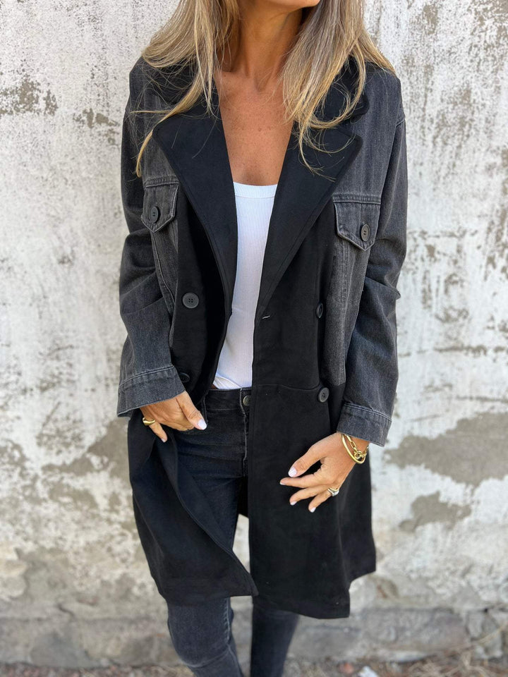 Stilla | Fritidsjeansjakke Med Kviltet Design