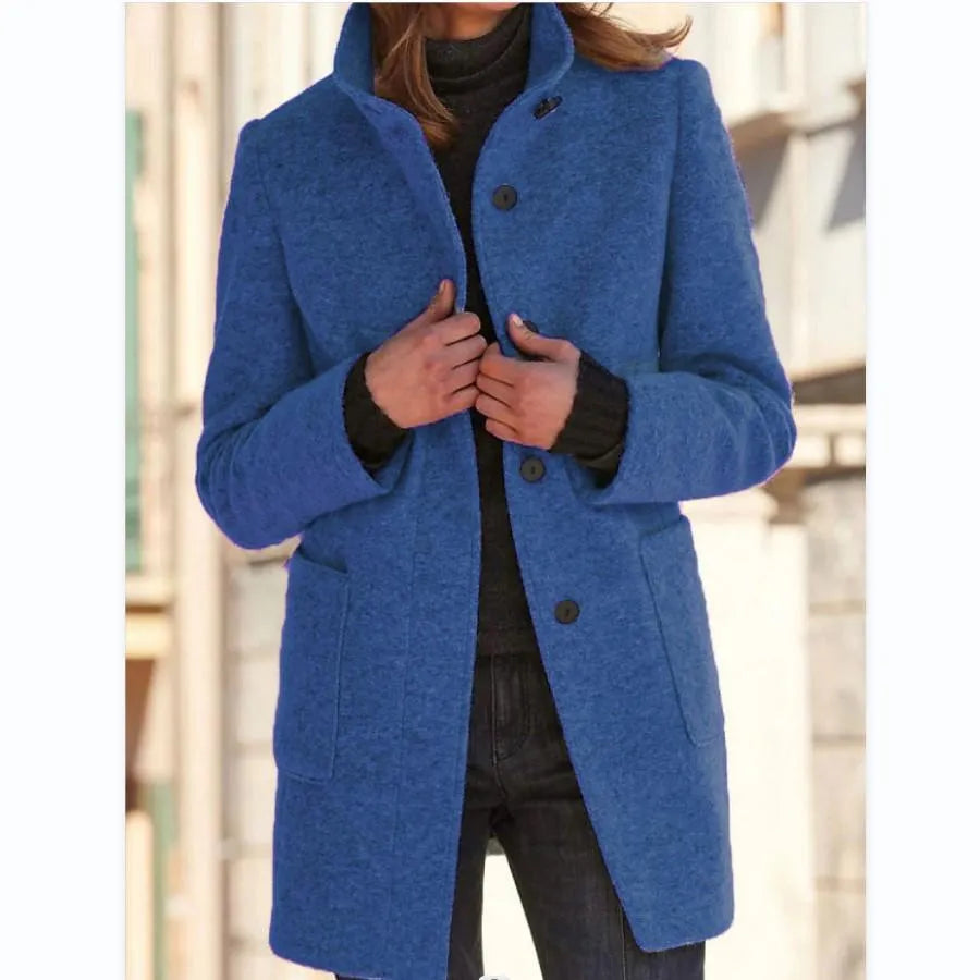 Stilla | Trendy Uldjakke Med Knapper
