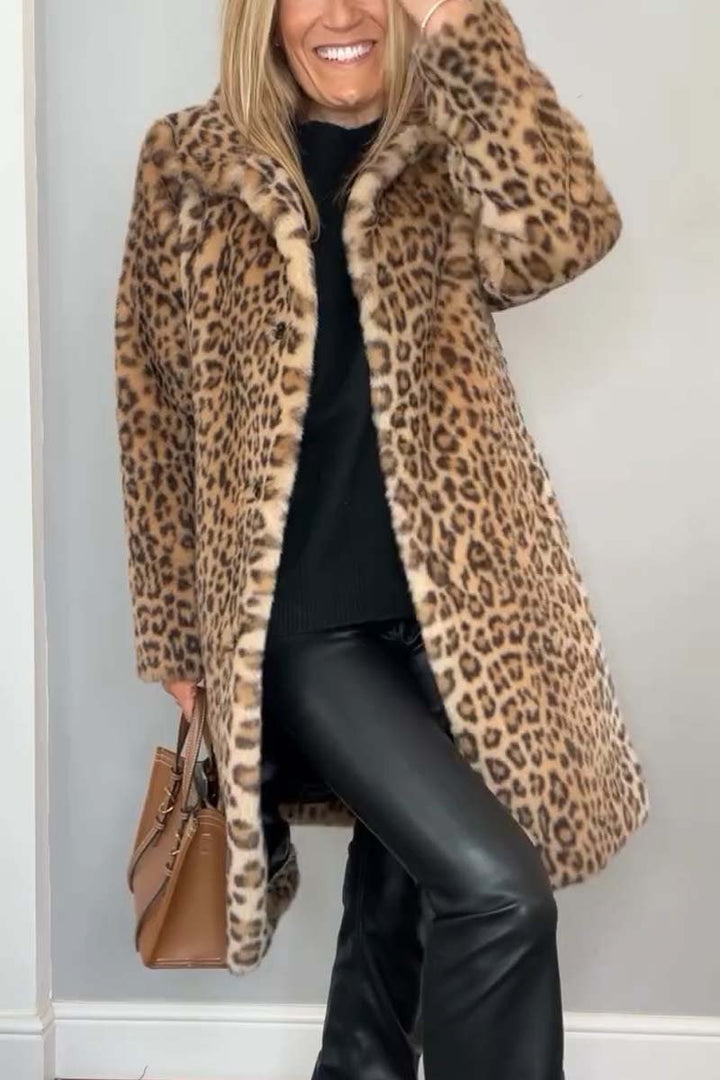Stilla | Modisch Leopardfrakke