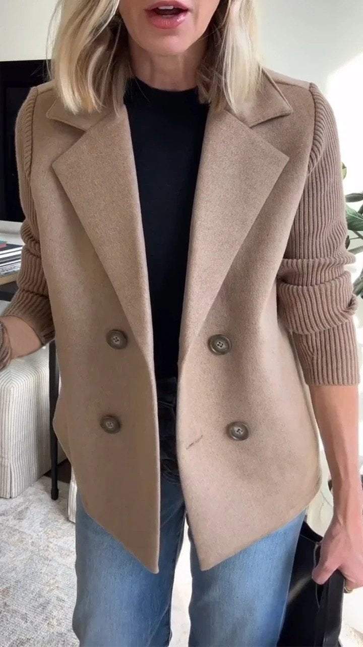 Stilla | Elegant blazer med strikærmer