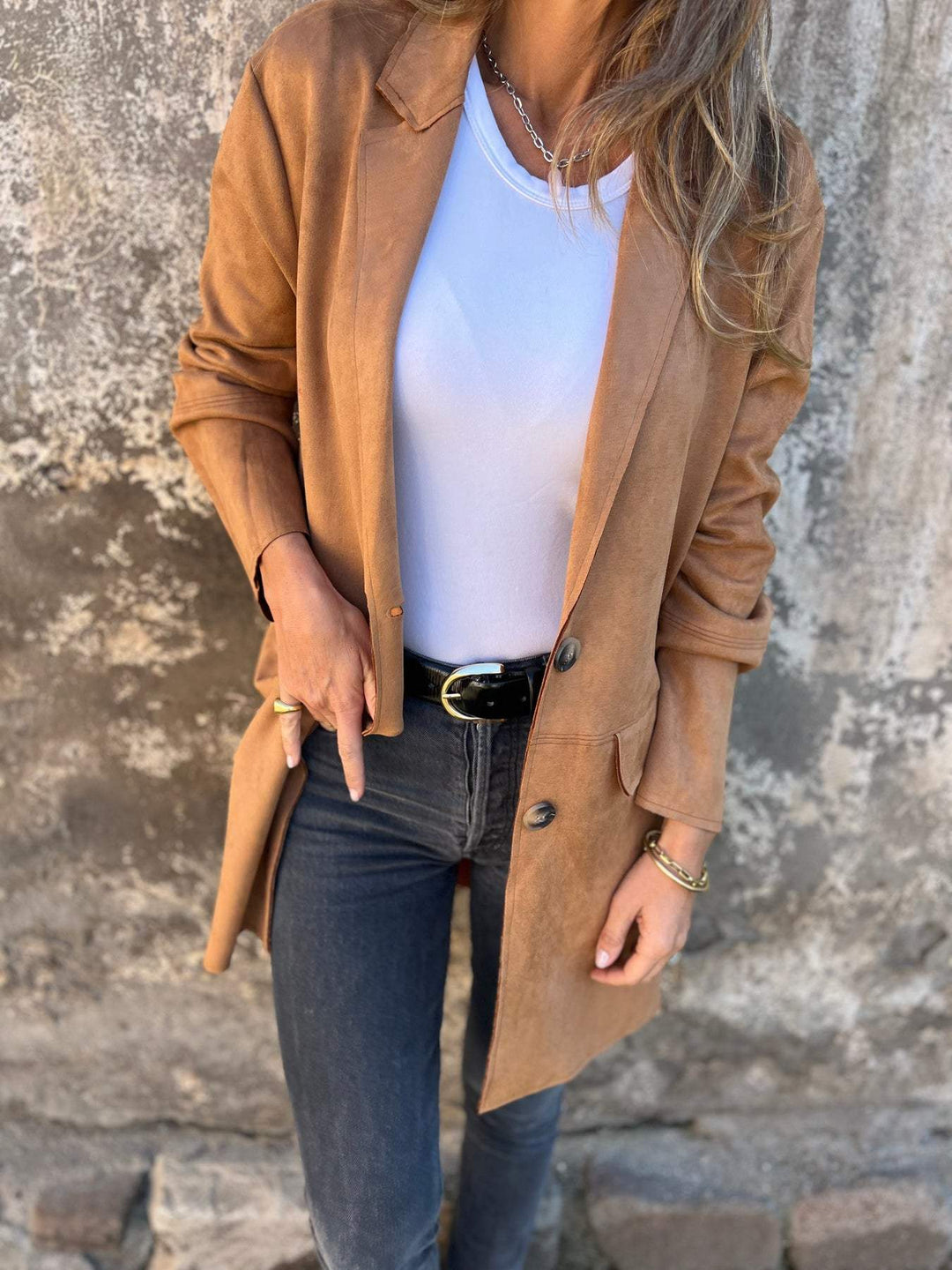 Stilla | Lang Casual Strikket Jakke