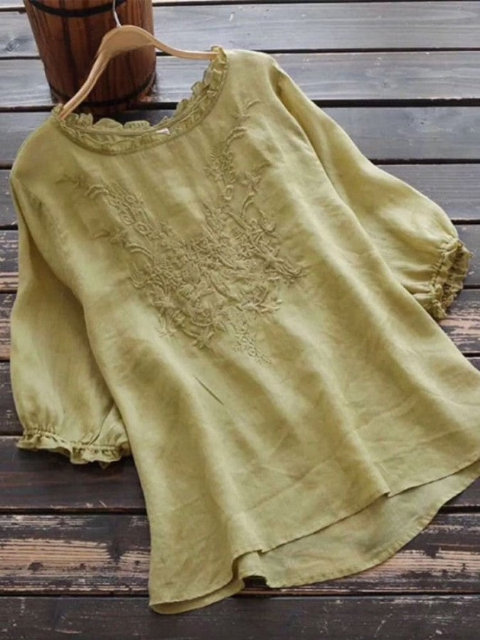 Stilla | Damer Tanktop Med Broderet Design