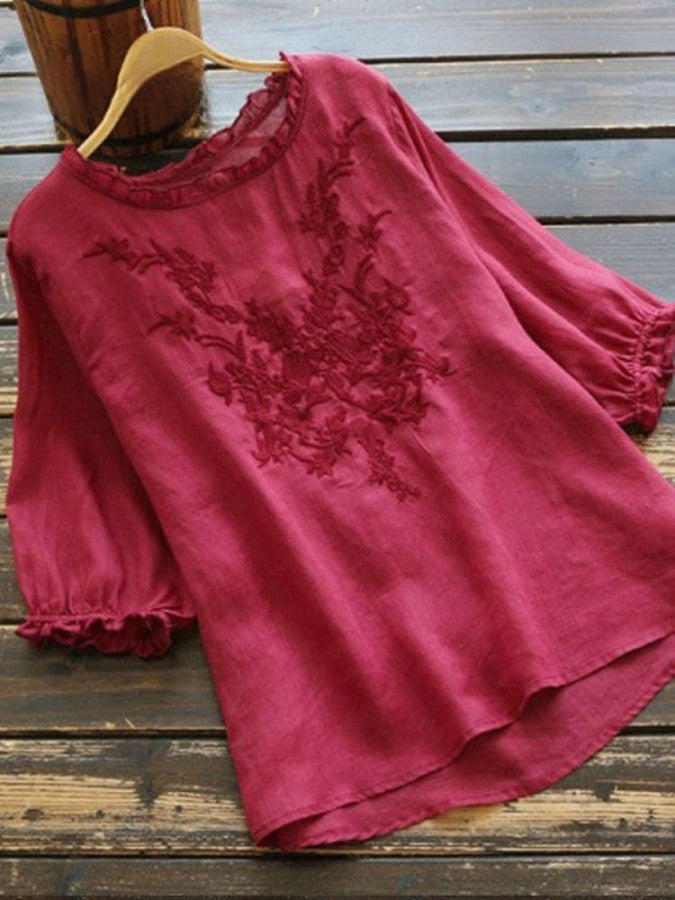Stilla | Damer Tanktop Med Broderet Design