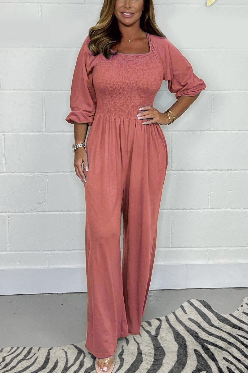 Stilla | Ensfarvet Jumpsuit