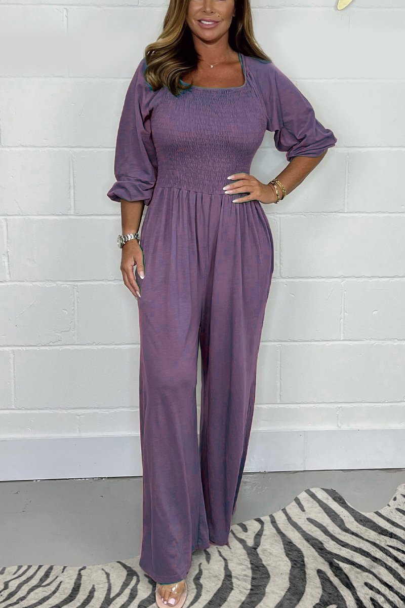 Stilla | Ensfarvet Jumpsuit