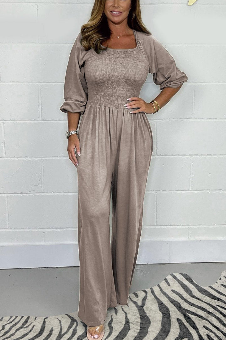 Stilla | Ensfarvet Jumpsuit Elegant