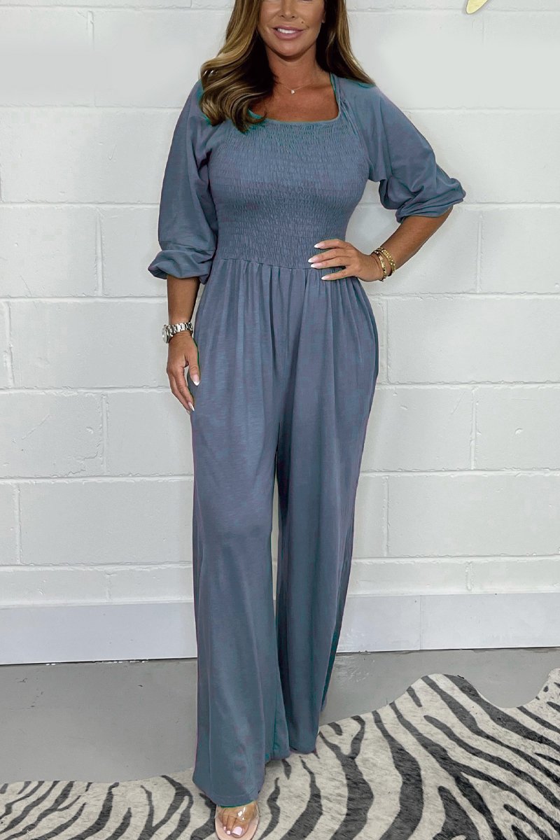Stilla | Ensfarvet Jumpsuit
