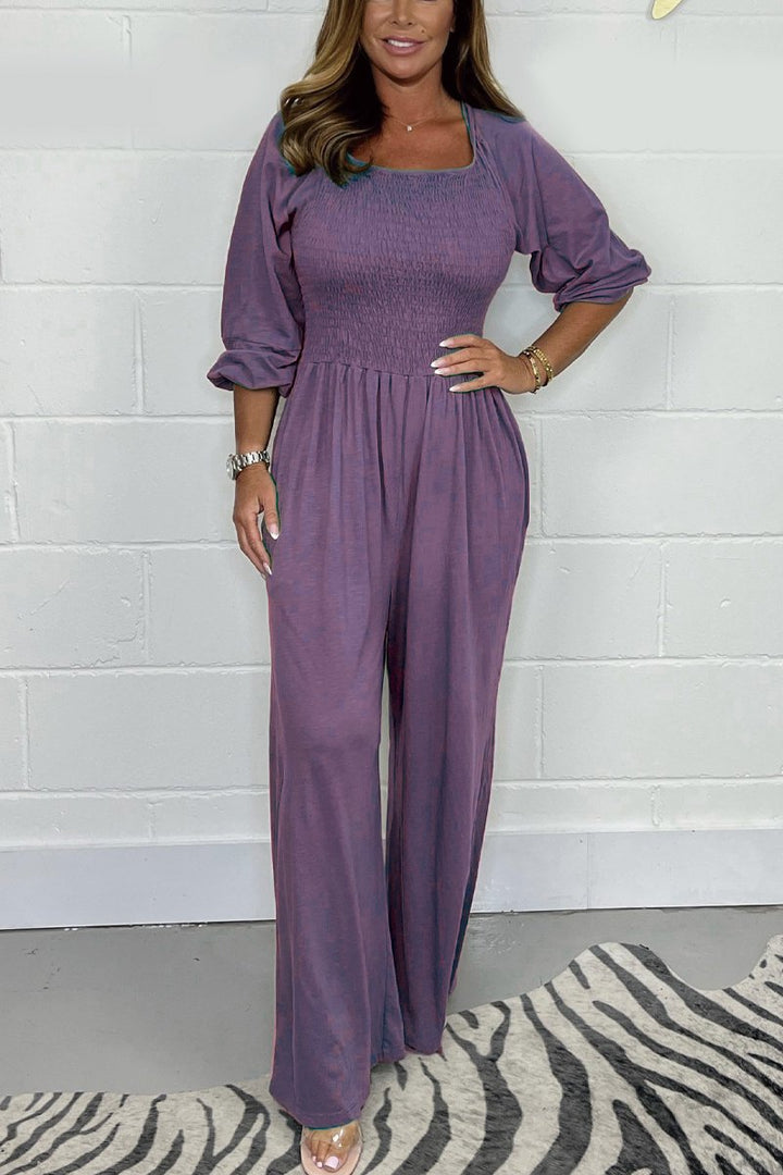 Stilla | Ensfarvet Jumpsuit Elegant