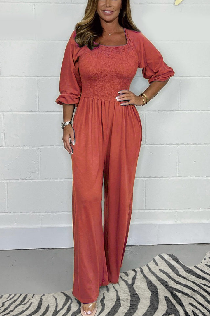 Stilla | Ensfarvet Jumpsuit