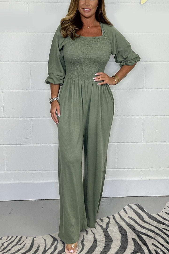 Stilla | Ensfarvet Jumpsuit Elegant
