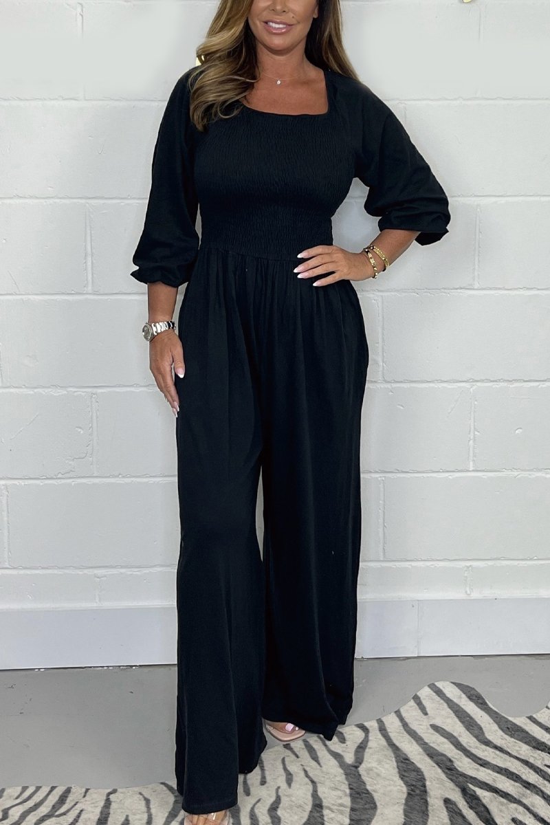 Stilla | Ensfarvet Jumpsuit