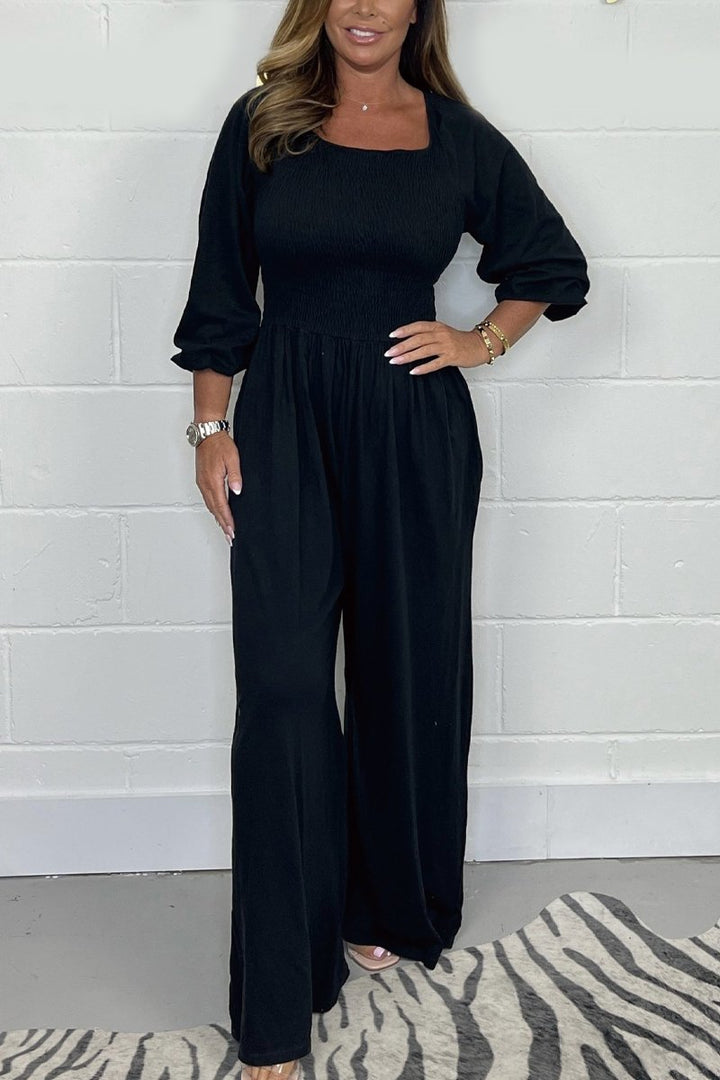 Stilla | Ensfarvet Jumpsuit