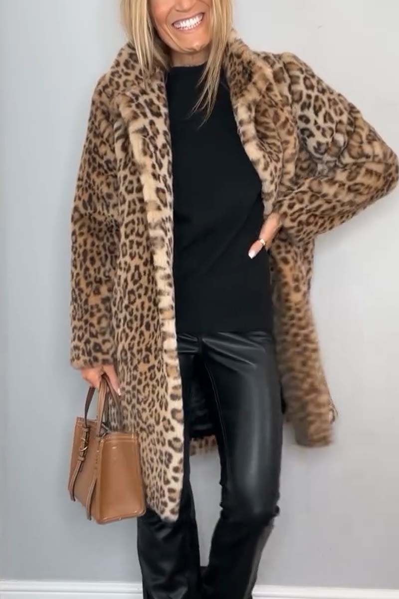 Stilla | Modisch Leopardfrakke