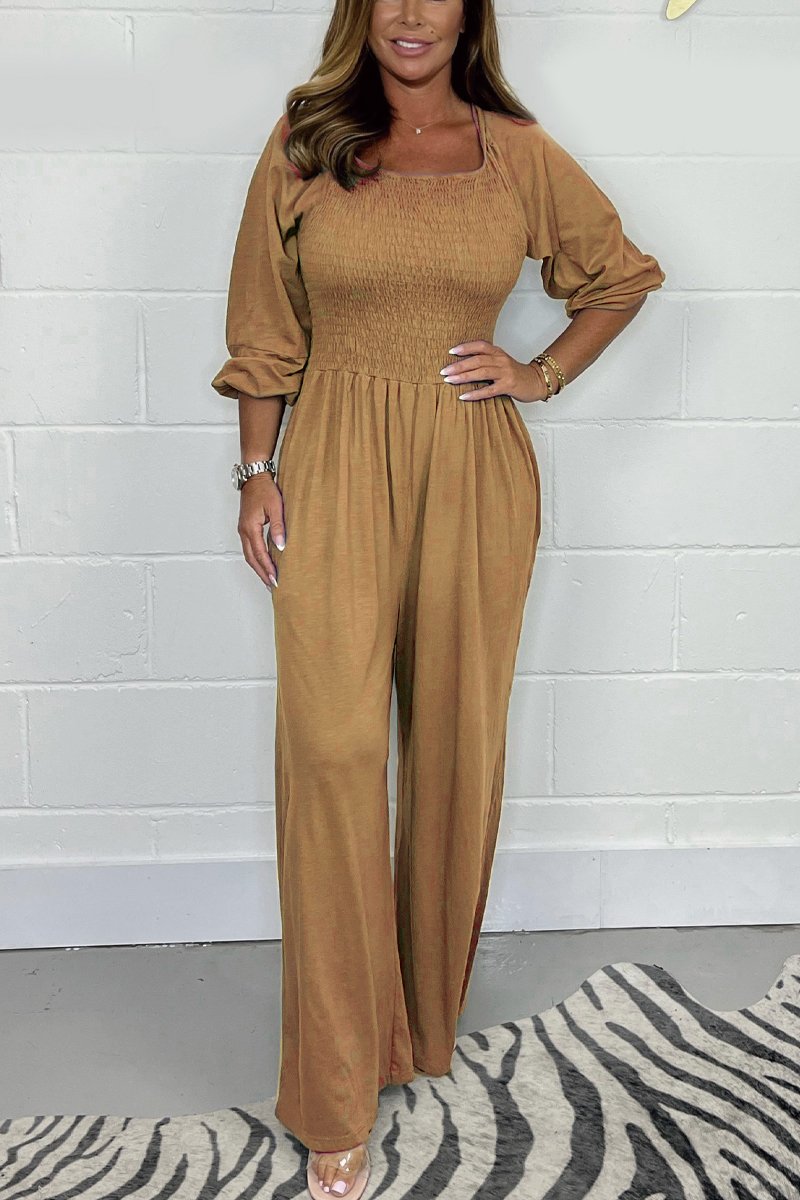 Stilla | Ensfarvet Jumpsuit
