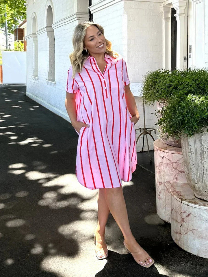 Stilla | Stribet Sommer Minikjole