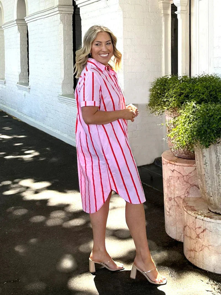 Stilla | Stribet Sommer Minikjole