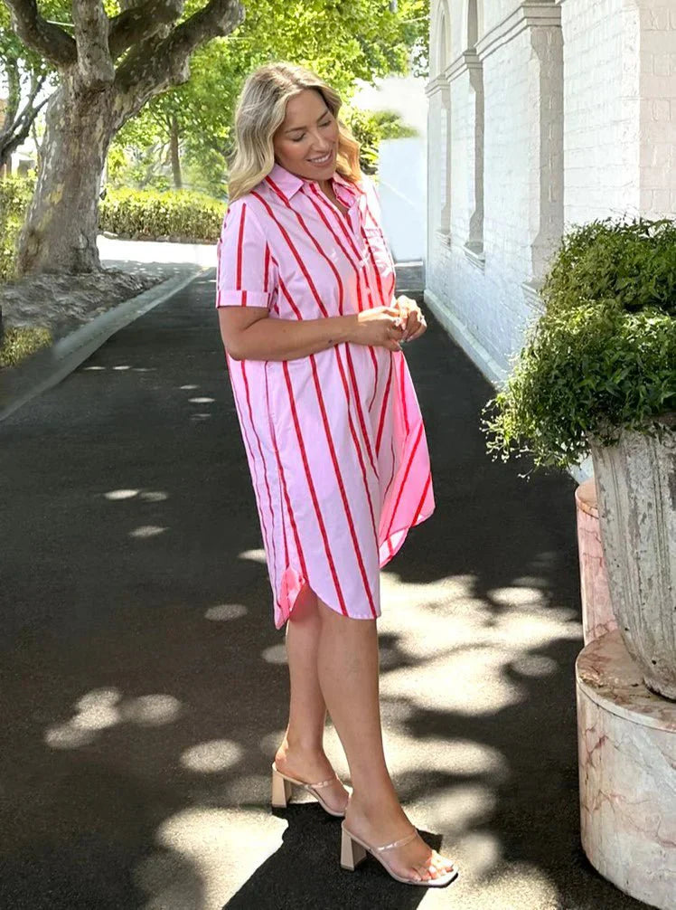 Stilla | Stribet Sommer Minikjole