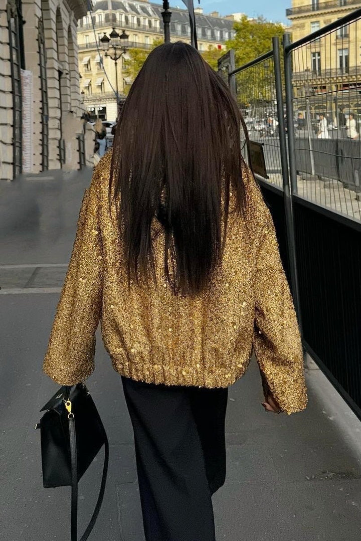 Stilla | Krave Metallic Pailletter Jakke