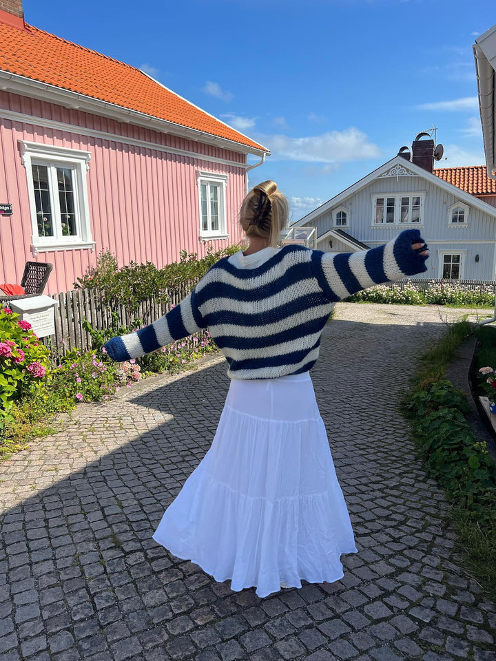 Stilla | Flettet og Stribet Oversized Damepullover