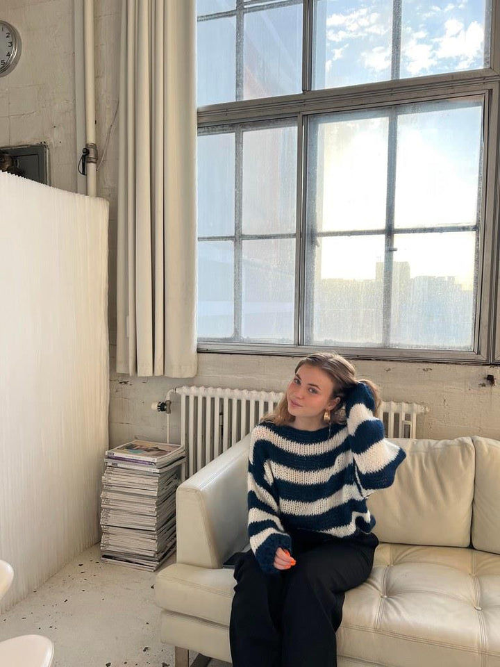 Stilla | Flettet og Stribet Oversized Damepullover