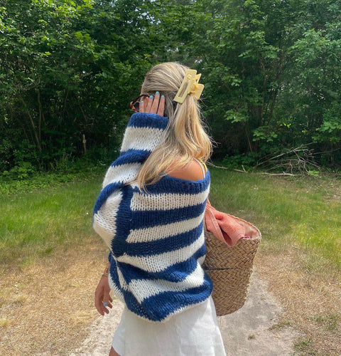 Stilla | Flettet og Stribet Oversized Damepullover