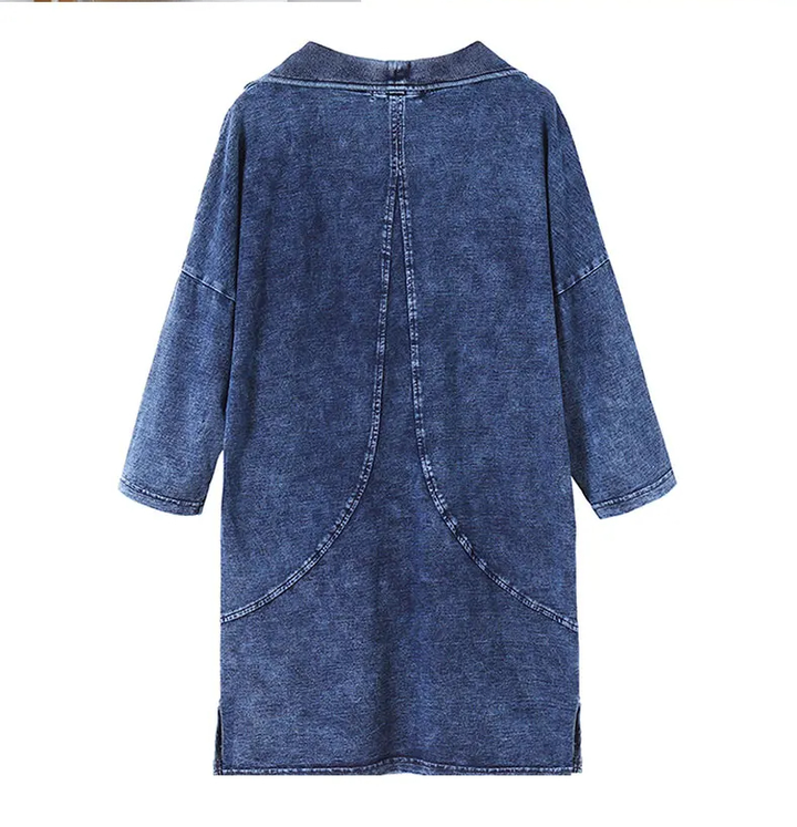 Stilla | Strikkedenimjakke Curve Plus Size