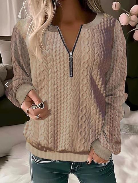 Stilla | Strikpullover med rund halsudskæring og jacquard-mønster