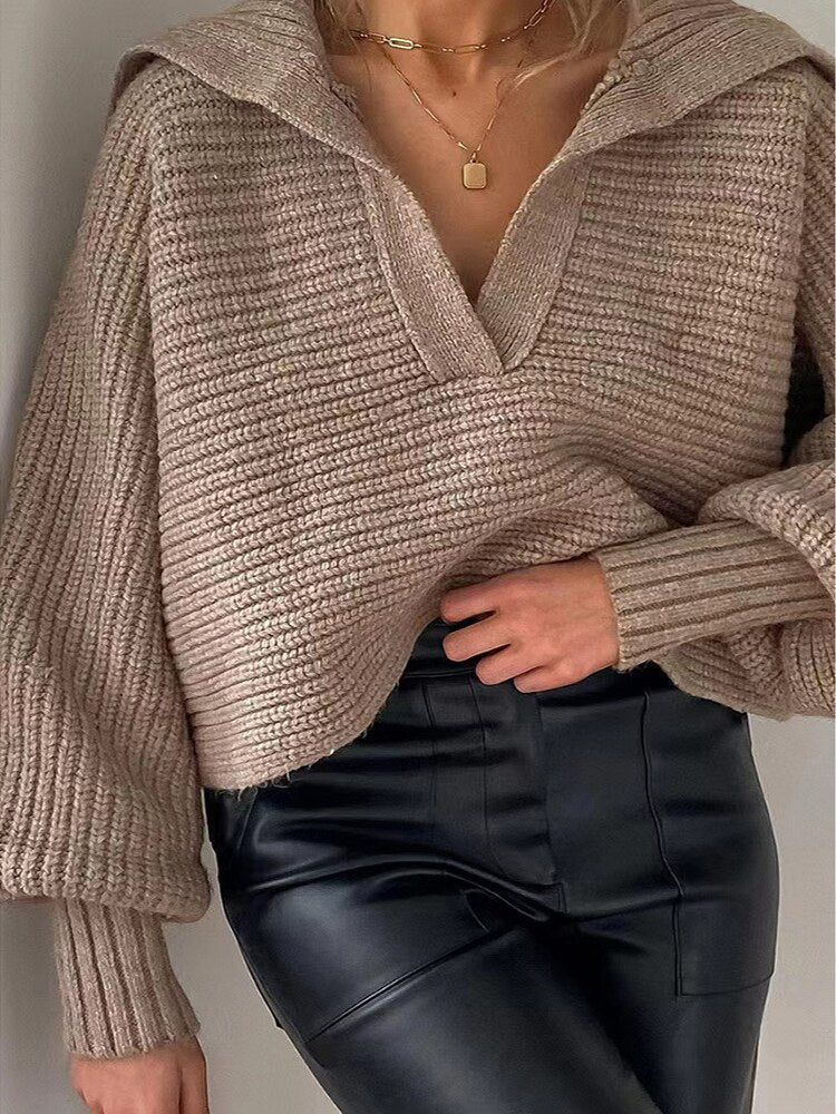 Stilla | Strik V-Udskæring Sweater