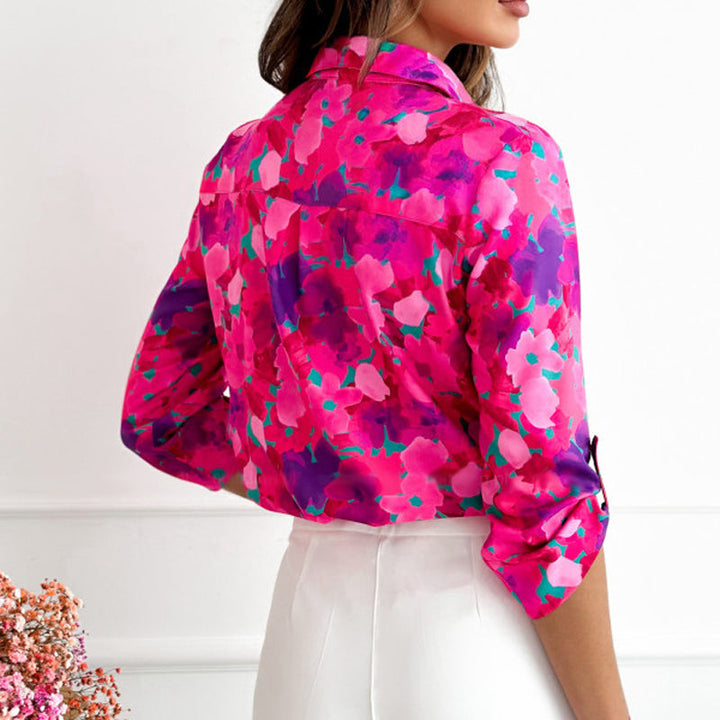 Stilla | Elegant Skjortekjole Med Blomsterprint