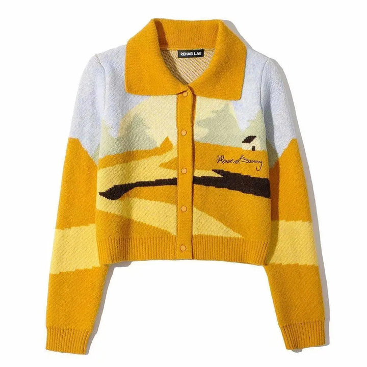 Stilla | Crop Strikjakke Pullover til Damer