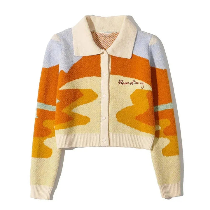 Stilla | Crop Strikjakke Pullover til Damer