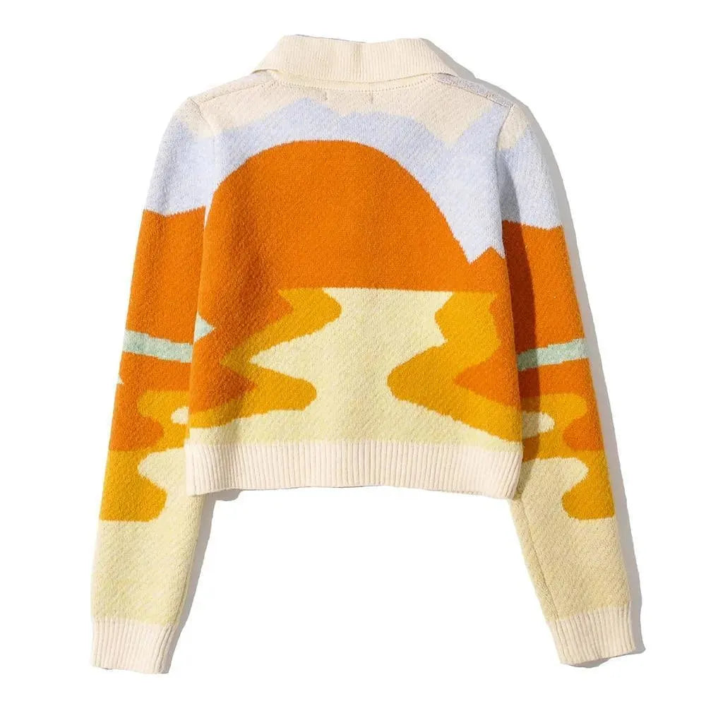 Stilla | Crop Strikjakke Pullover til Damer
