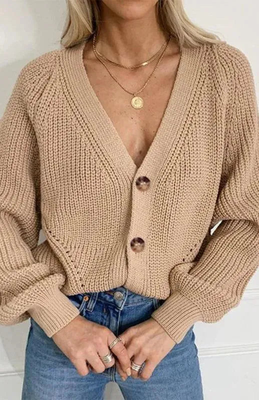 Stilla | Knap Kvinder Strikjakke Pullover