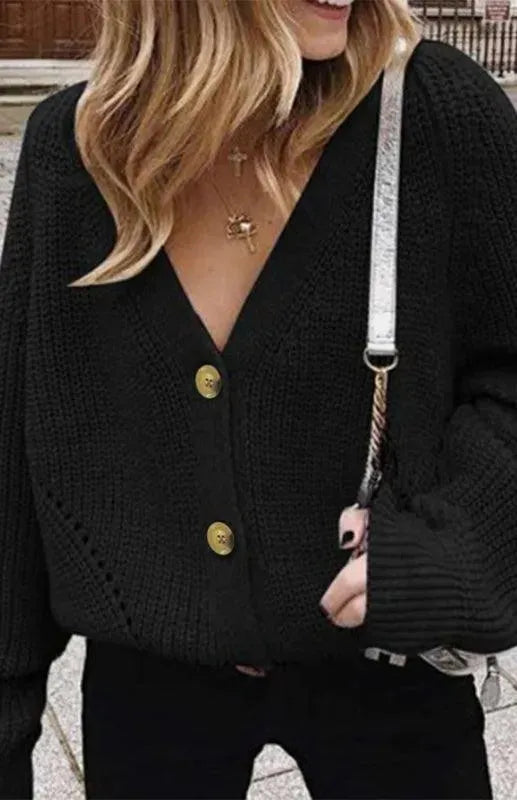 Stilla | Knap Kvinder Strikjakke Pullover