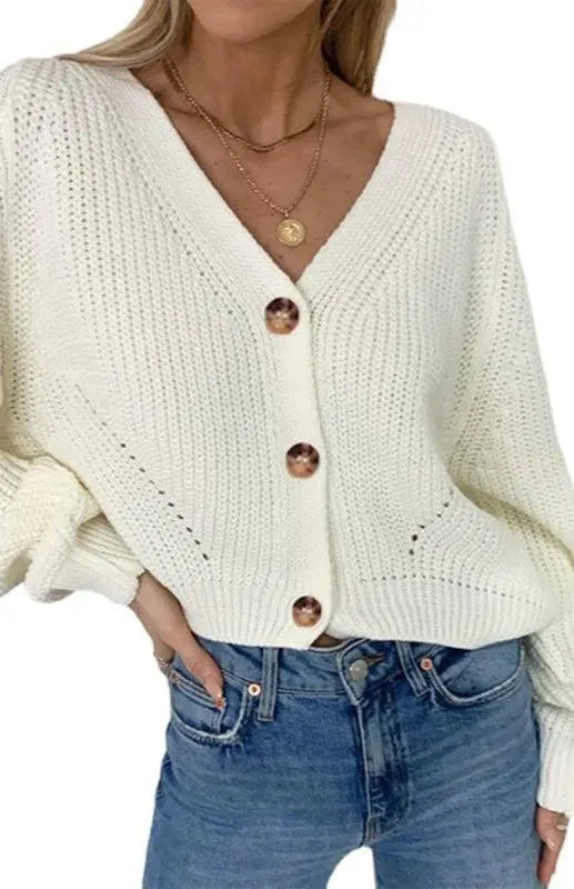 Stilla | Knap Kvinder Strikjakke Pullover