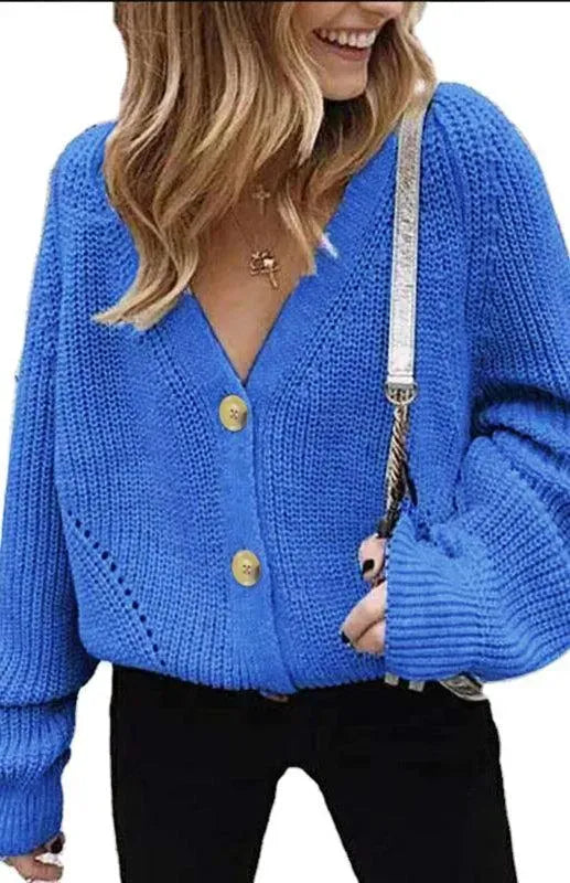 Stilla | Knap Kvinder Strikjakke Pullover