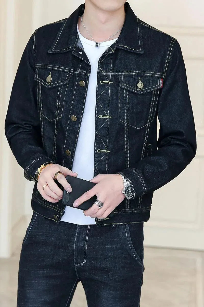 Stilla | Revers Denim Jakke Herre