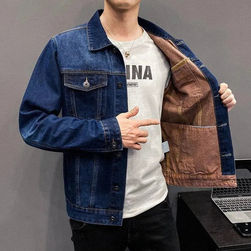 Stilla | Revers Denim Jakke Herre