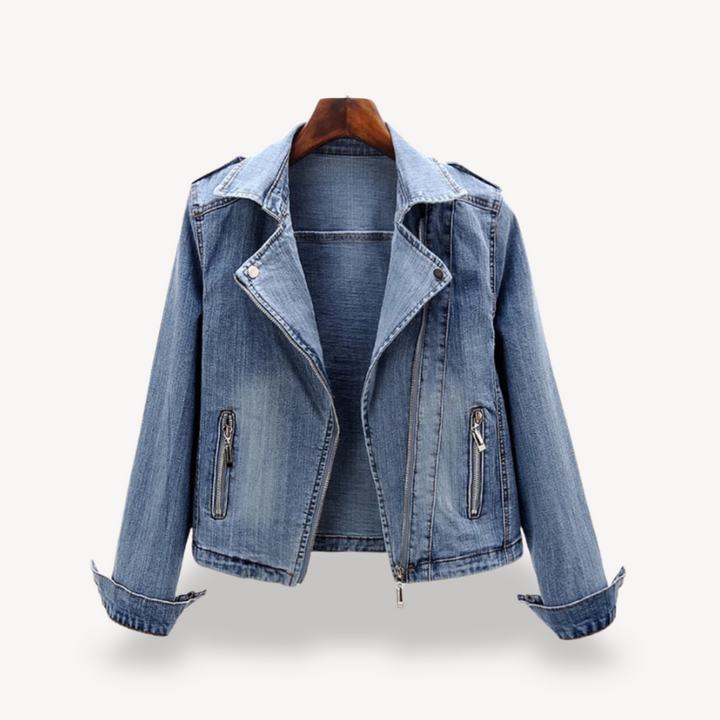 Stilla | Denim Bikerjakke til kvinder
