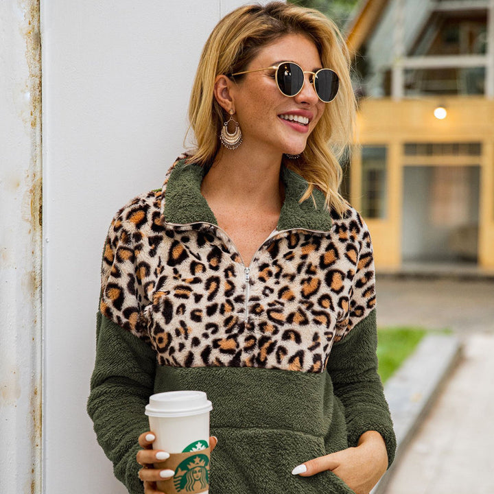 Stilla | Sweatshirt af leopard fleece ultimativ varme og blødhed