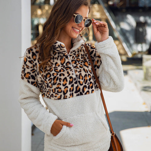 Stilla | Sweatshirt af leopard fleece ultimativ varme og blødhed