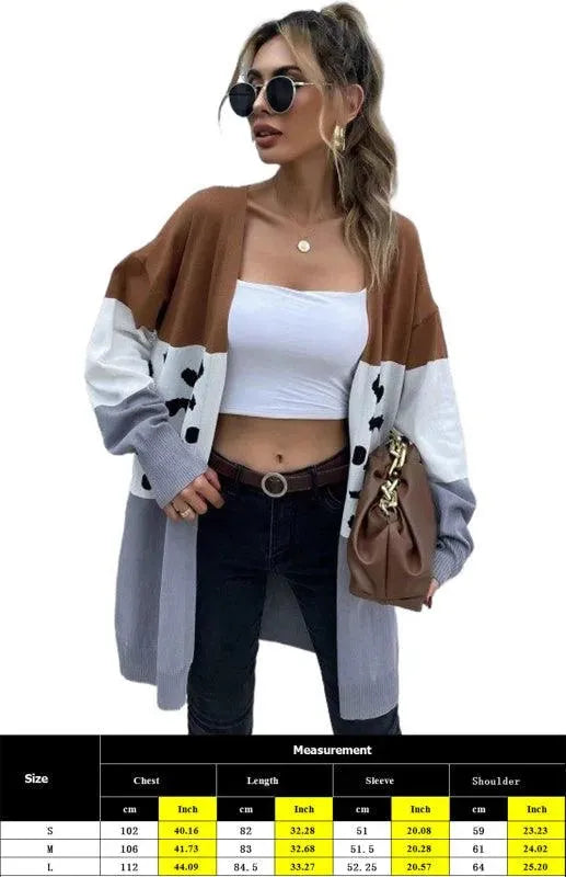 Stilla | Print Dame Strikjakke Pullover