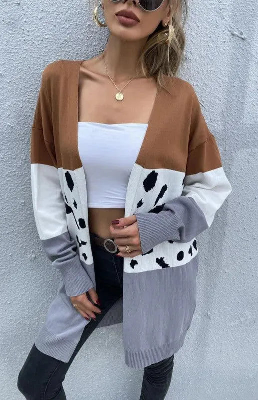 Stilla | Print Dame Strikjakke Pullover
