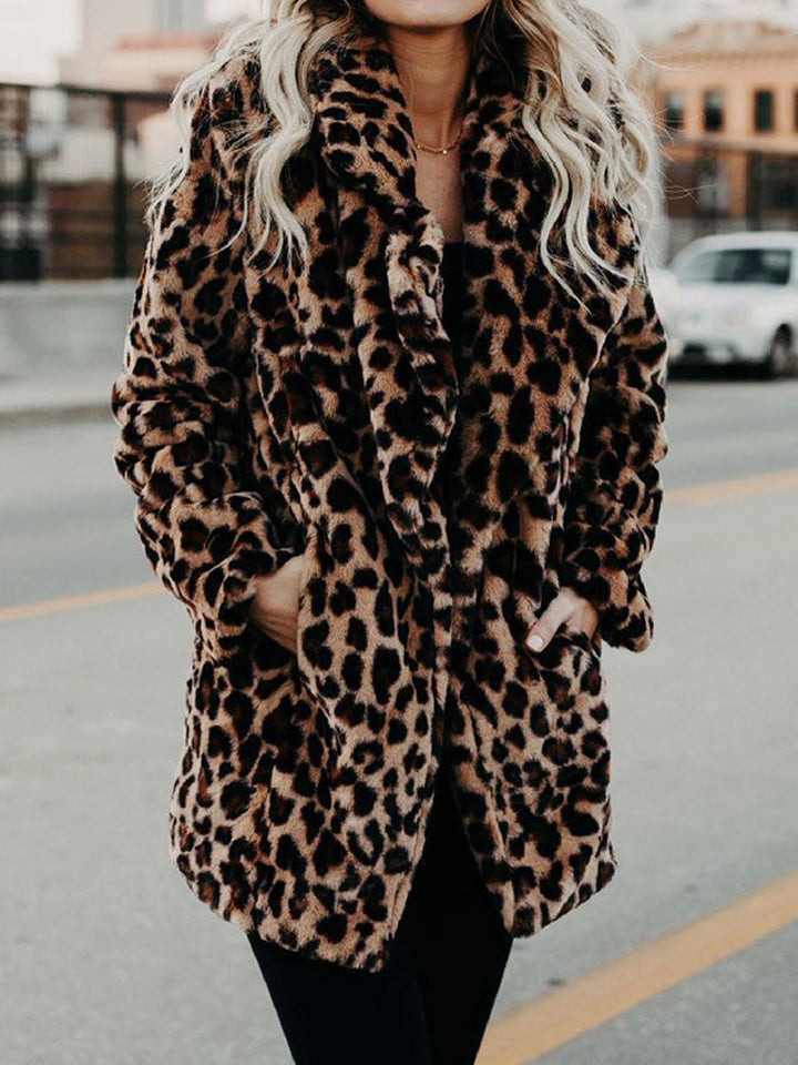 Stilla | Leopardmuster Dame Vinterfrakke