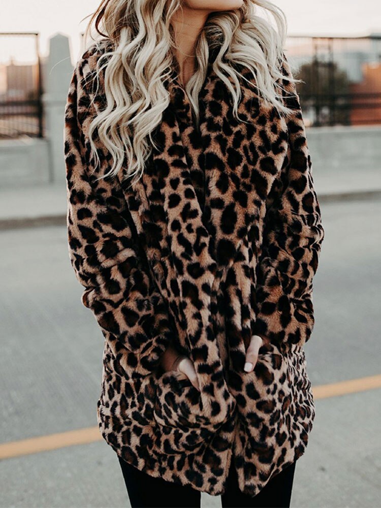 Stilla | Leopardmuster Dame Vinterfrakke