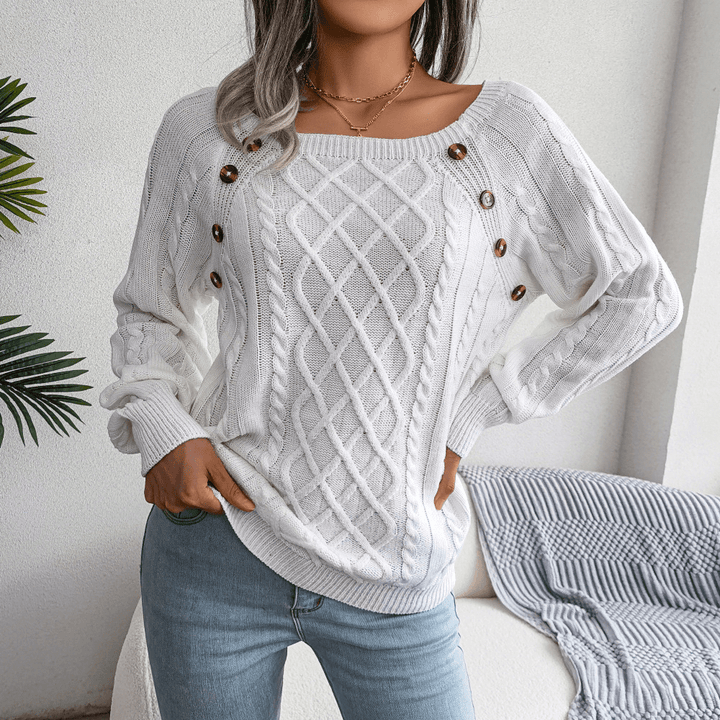 Stilla | Elegant Sweater med Knapdetaljer