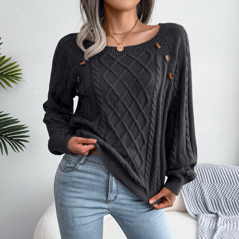 Stilla | Elegant Sweater med Knapdetaljer