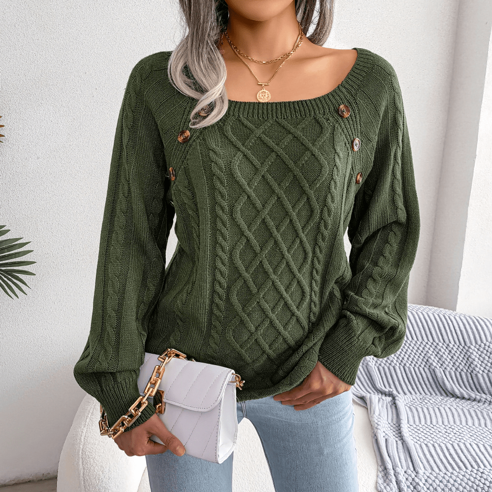Stilla | Elegant Sweater med Knapdetaljer