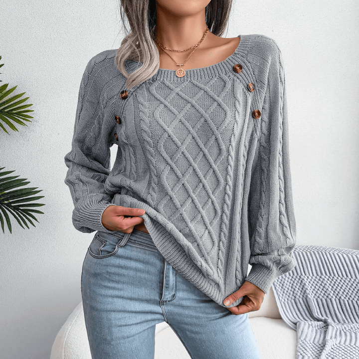 Stilla | Elegant Sweater med Knapdetaljer
